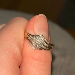 Gold and diamond 10k gold Ring